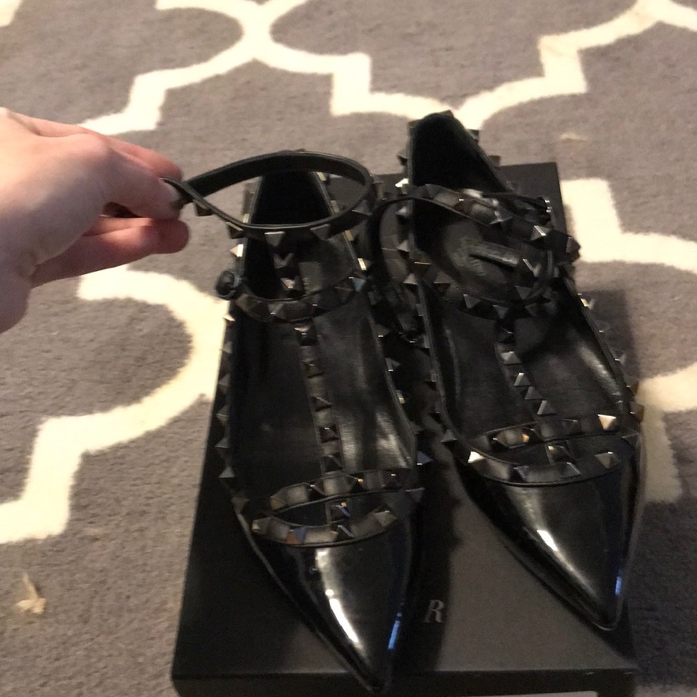 Valentino rockstud ballerina flats